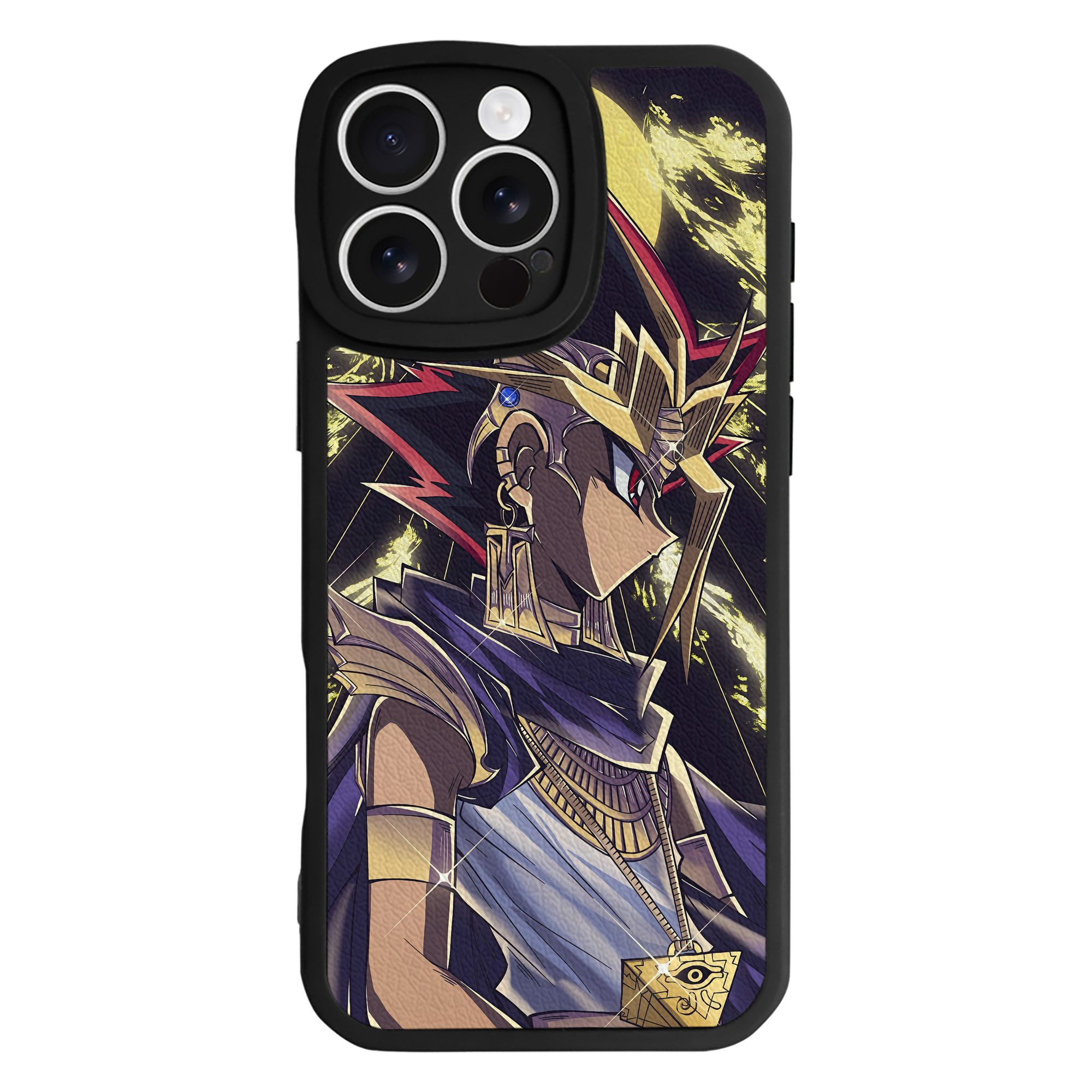 （画像用） 遊☆戯☆王 Yu-Gi-Oh! 【iPhone 16シリーズ対応】シリコンスマホケース（レザー調） 材質：シリコン